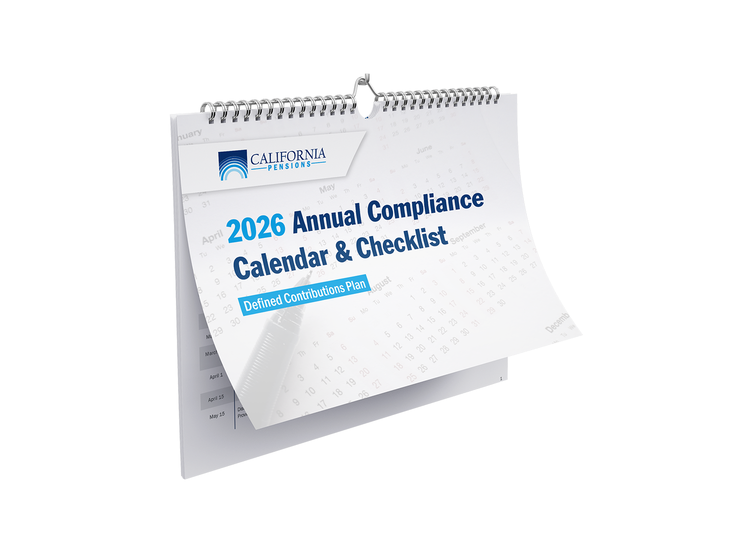 Compliance Calendar Checklist Mockup